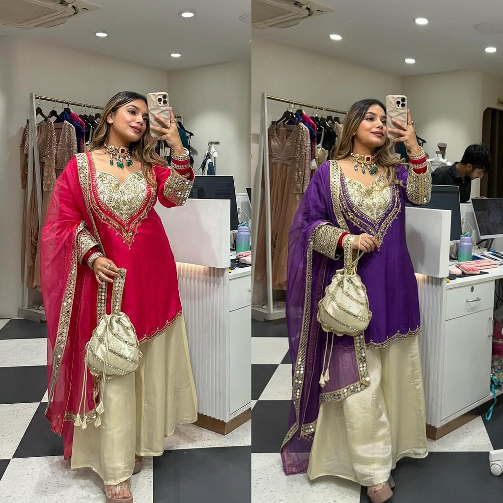 Bandagi Designer 3 Piece Plazzo Set