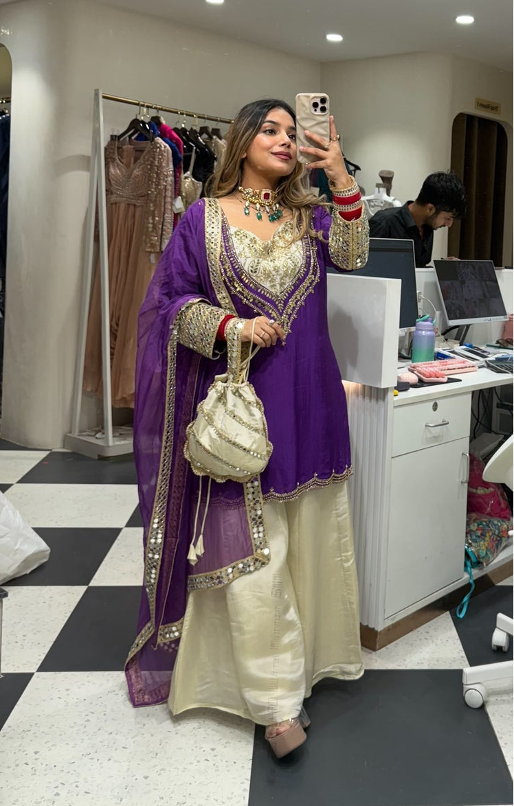 Bandagi Designer 3 Piece Plazzo Set