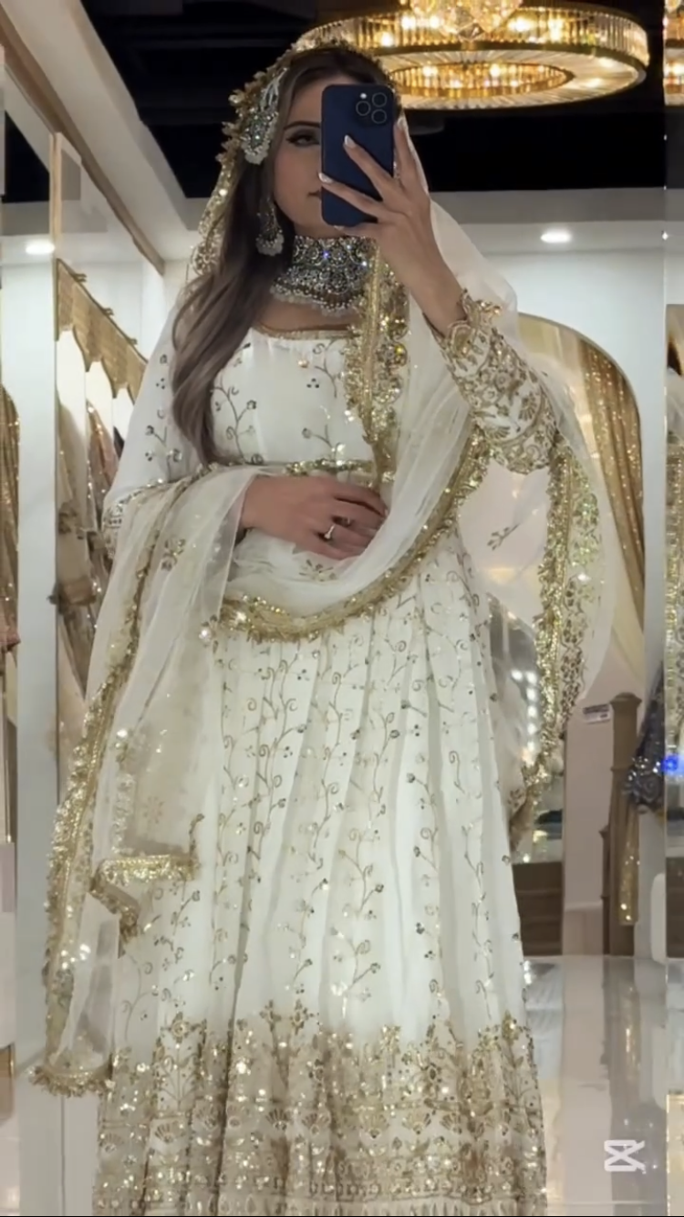 Premium Black Blooming Embroidered Anarkali Suit for Womens