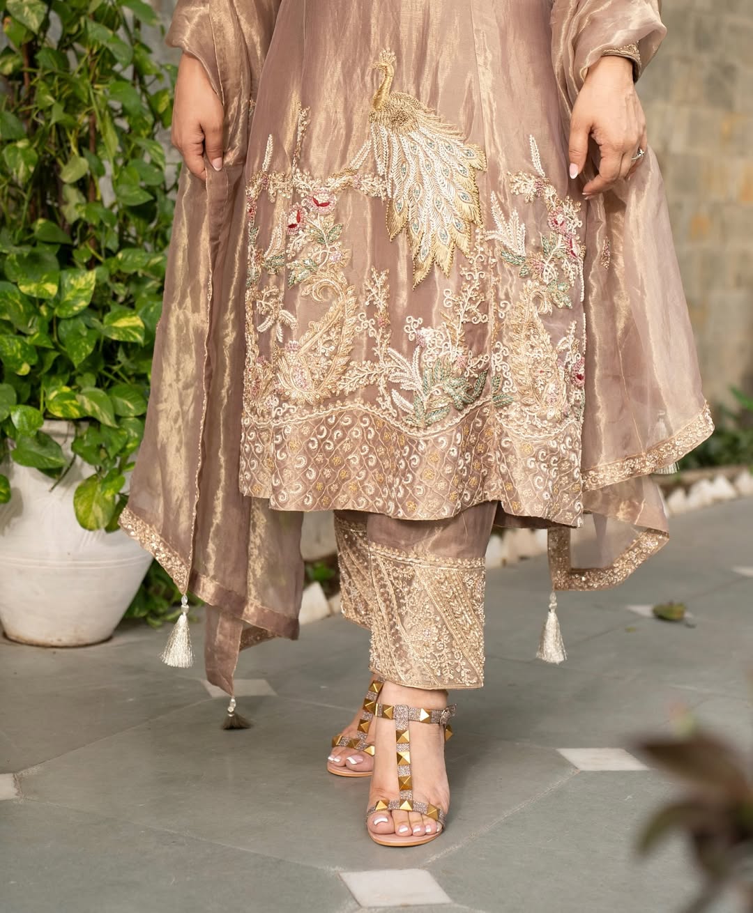 Premium Designer Embroidered Top,Pant Set with Dupatta-NF-(1243)