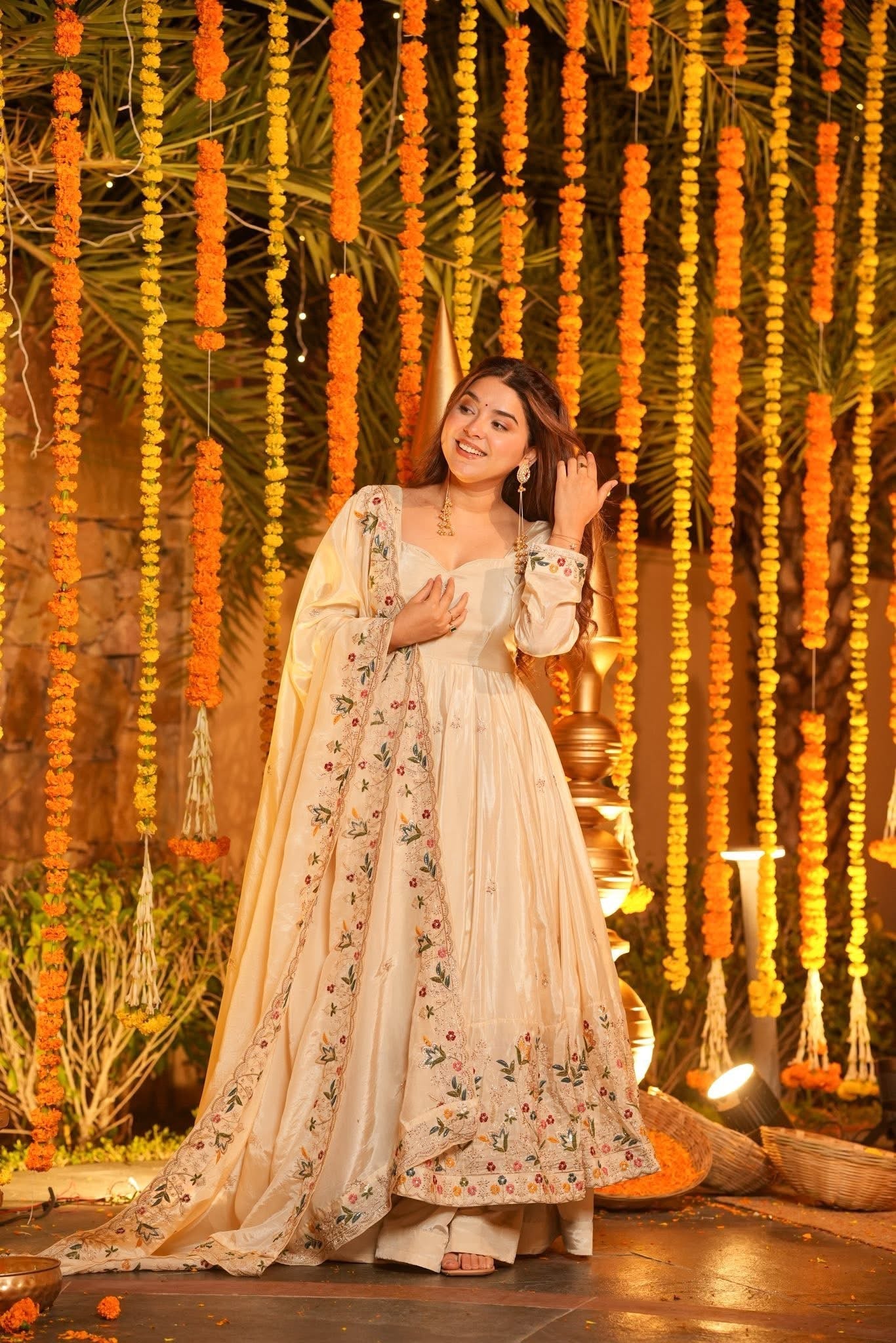 Emani Floral Anarkali Suit Set