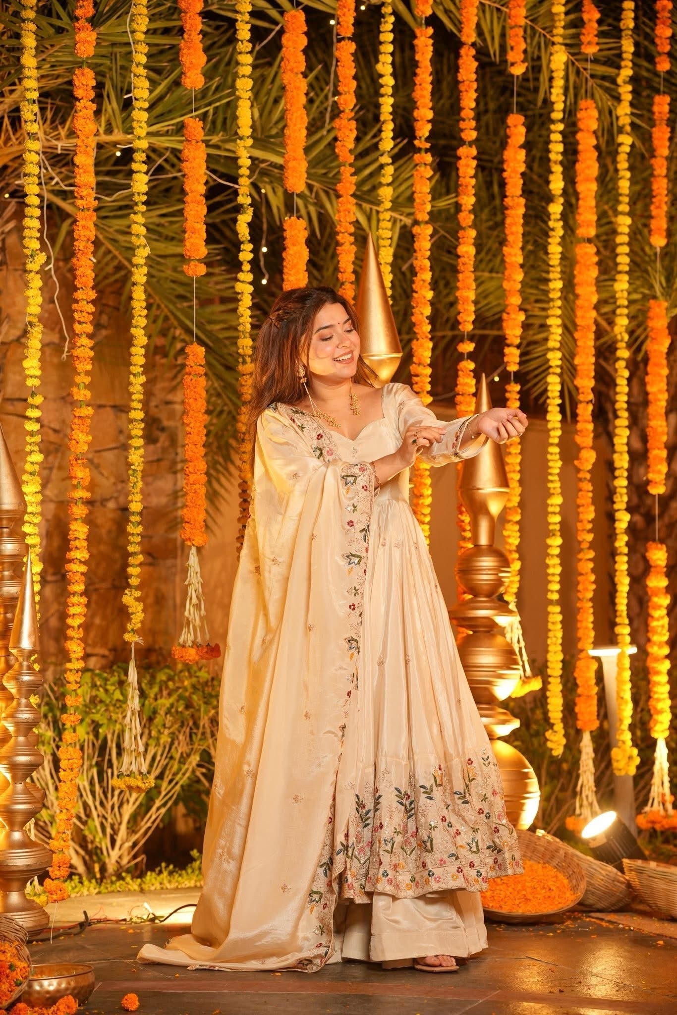 Emani Floral Anarkali Suit Set