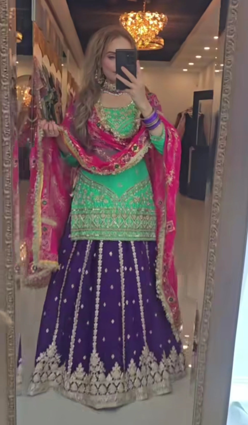 Elegant Party Wear Sequins Embroidered Lehenga-Top-ND-5045