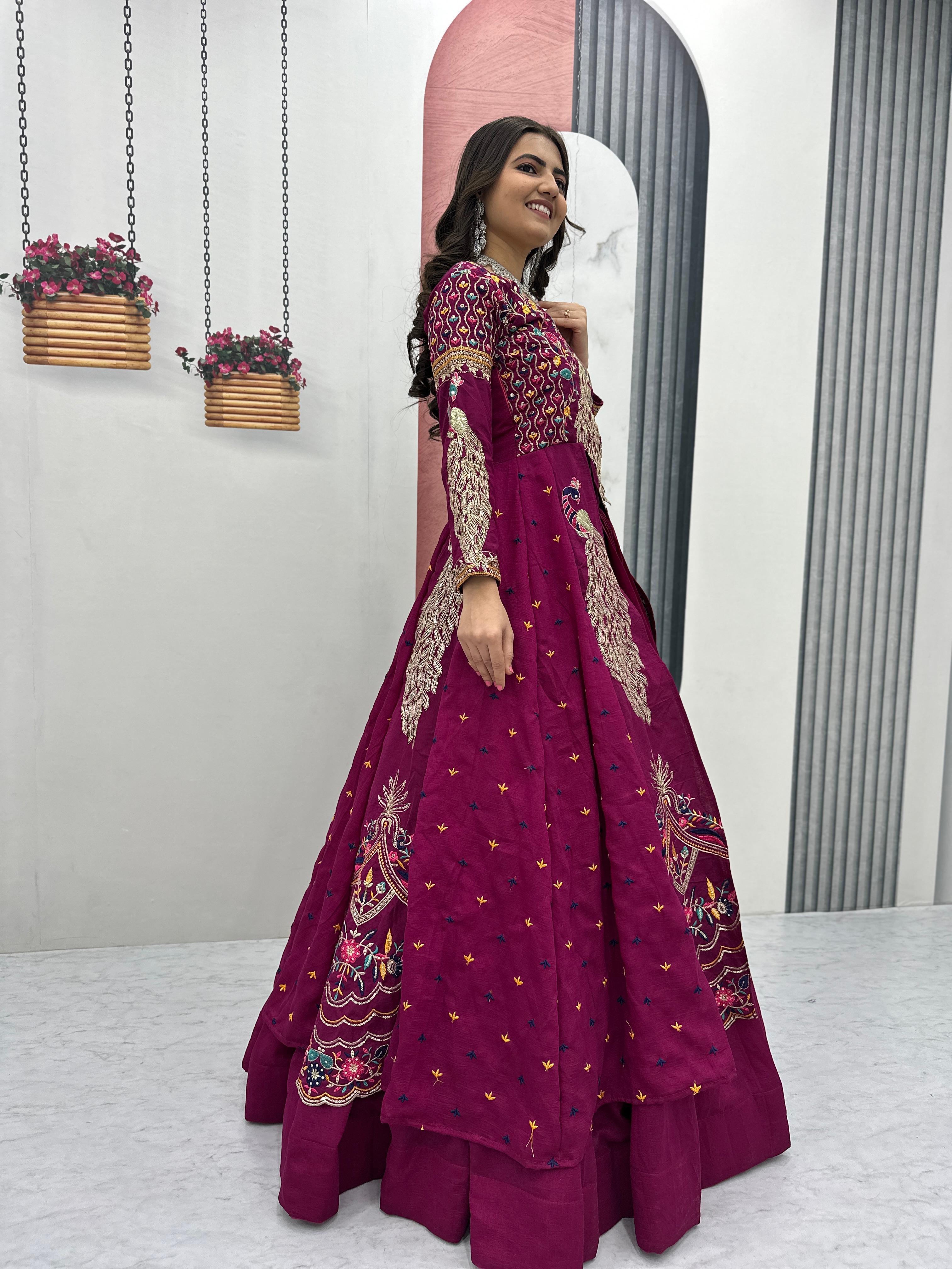 Trendy Premium Quality Heavy Traditional Crop Top with Shrug.