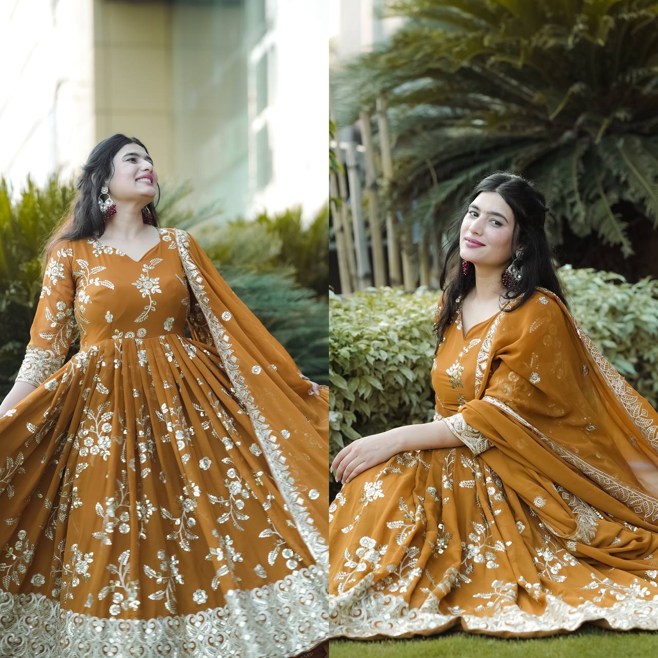 Presenting an Exclusive Designer Anarkali Suit in a Fancy New Style NF-1227