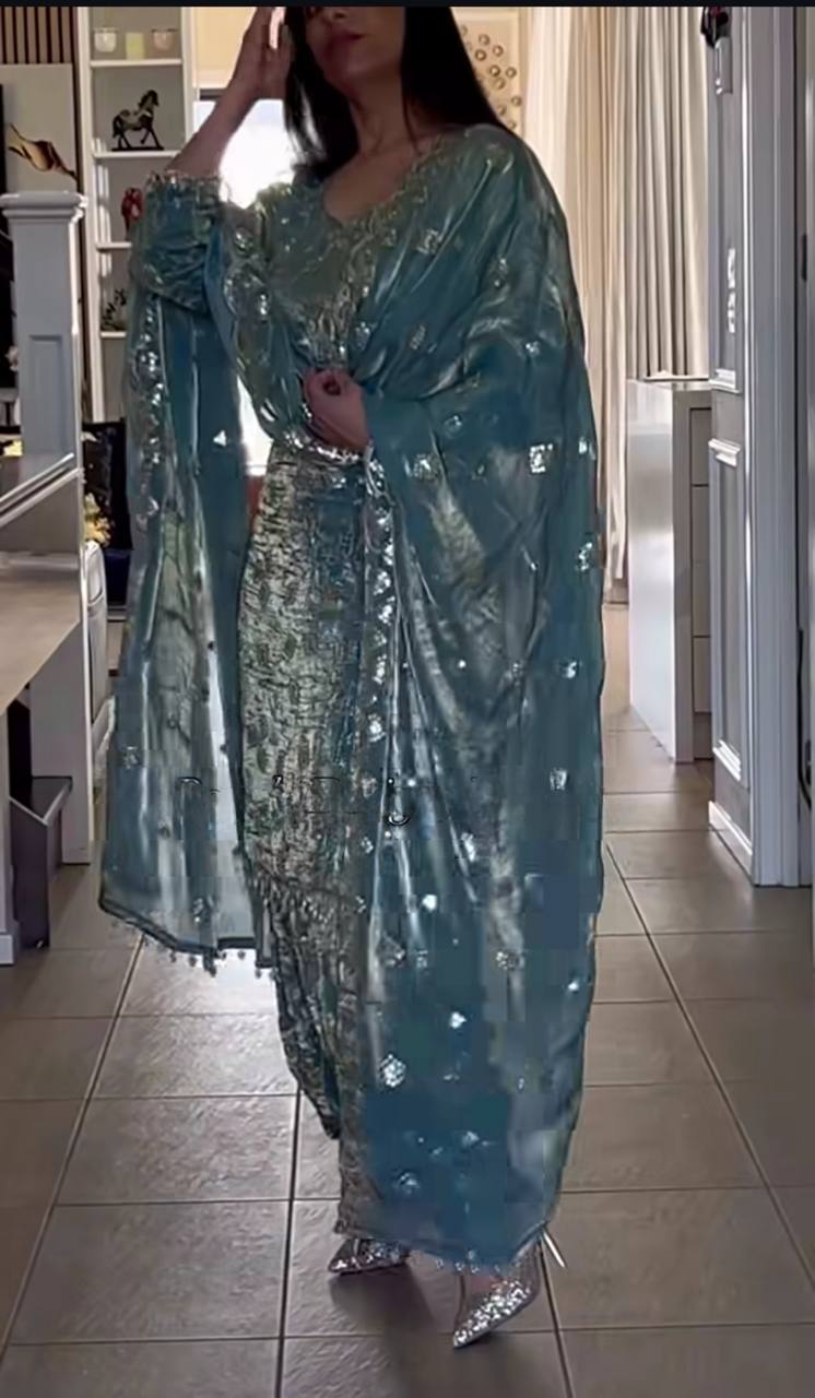 Elegant Fandy Crushi Silk Dhoti Style Suit – Party Collection-(ND-5051)