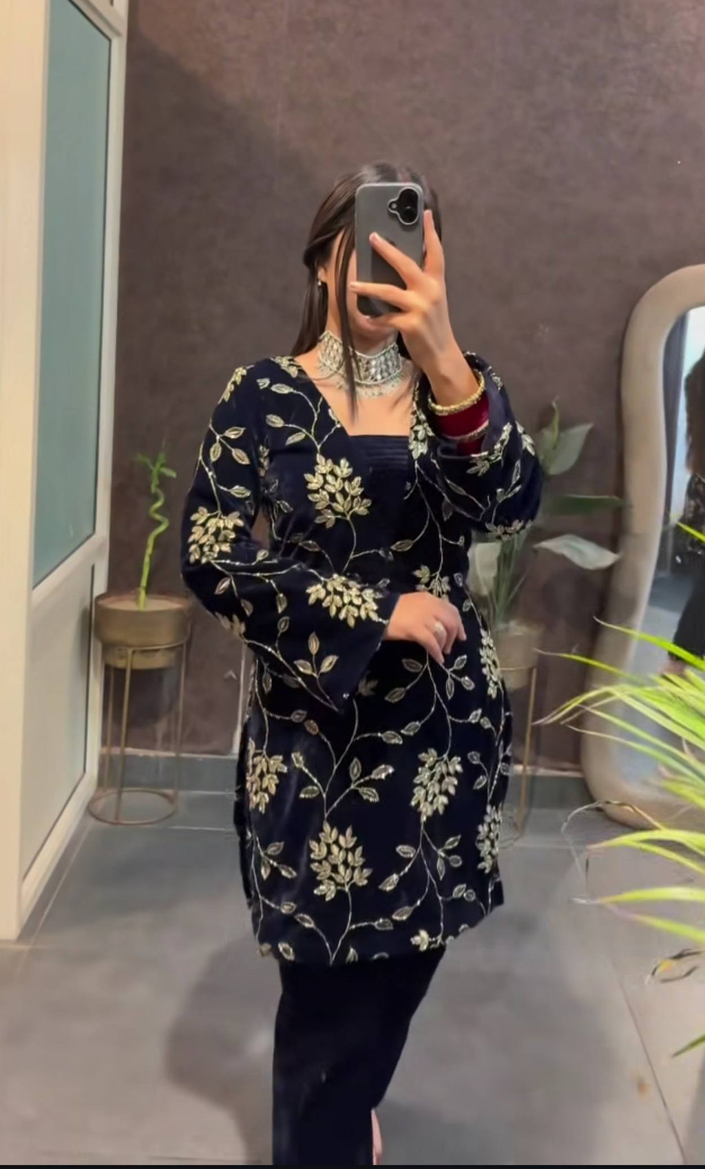 Luxury Velvet Embroidered Suit Set for Women | Pure Heavy Viscose Velvet with Multi Sequin Work & Dupatta