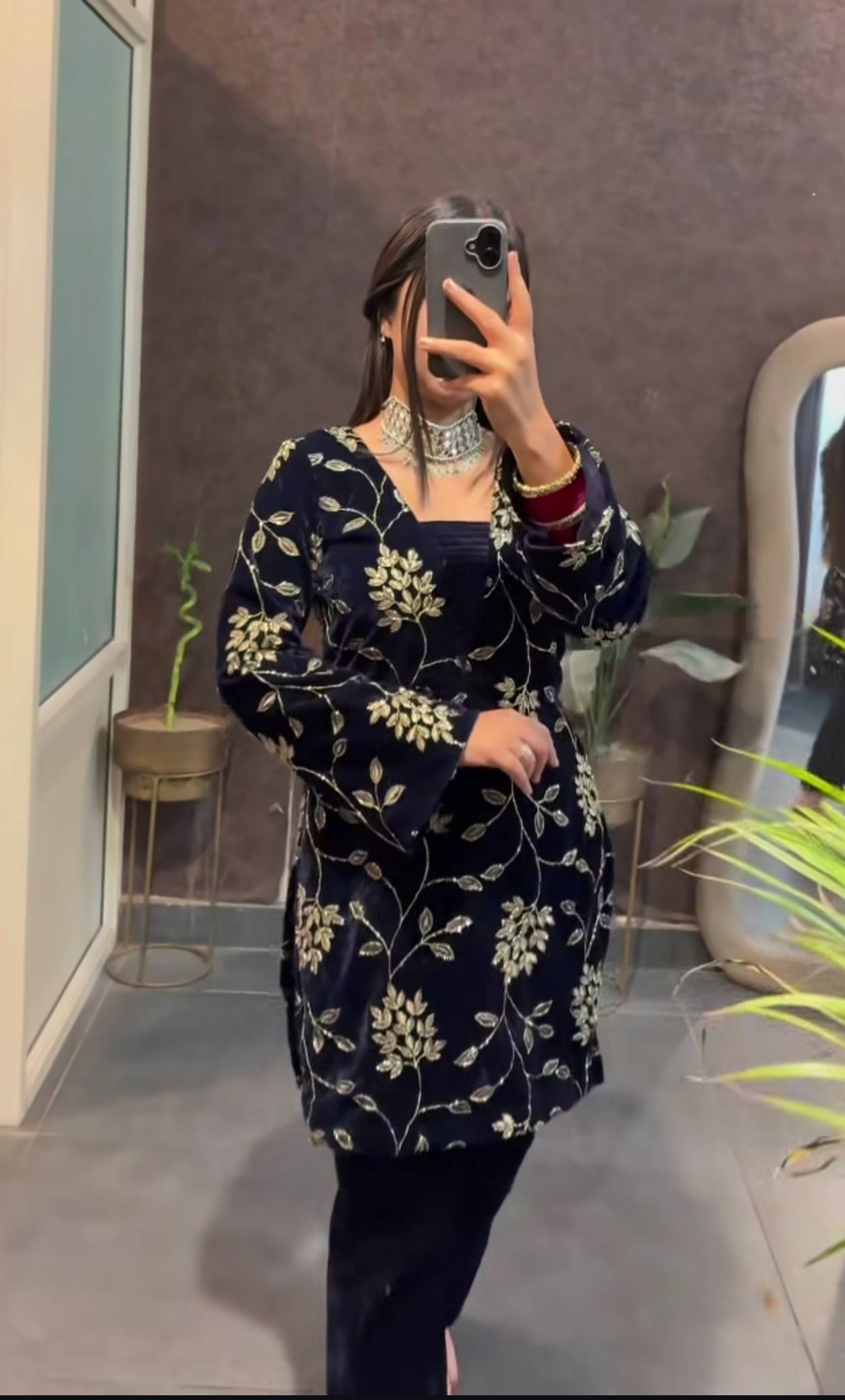 Luxury Velvet Embroidered Suit Set for Women | Pure Heavy Viscose Velvet with Multi Sequin Work & Dupatta